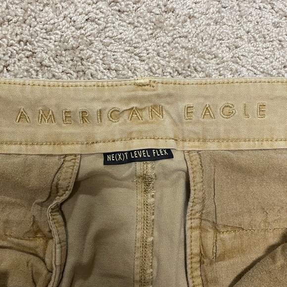 AEO NE(X)T Level Flex Dark Khaki Pants 32x34; EUC - Picture 7 of 7
